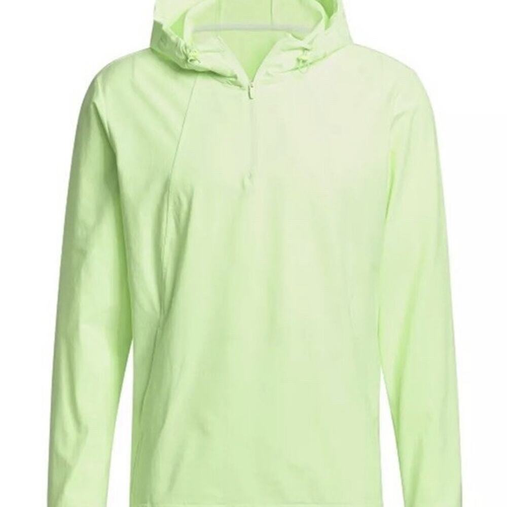 Adidas Club Anorak Hooded 1/4 Zip Jacket Green Spark Men's X-Large